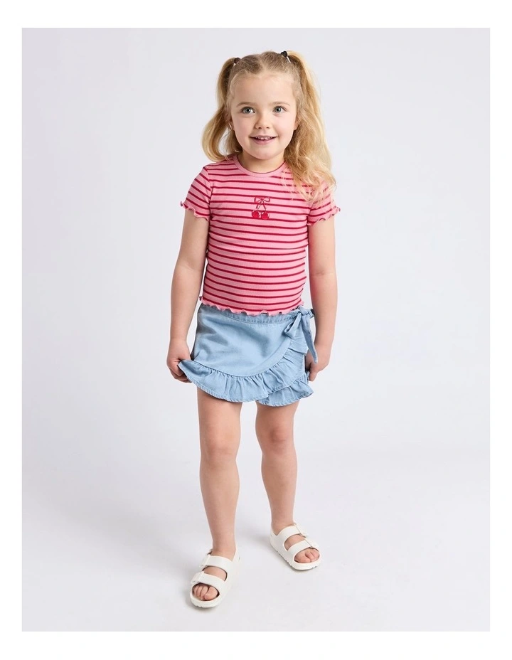 Betty Rib Tee (3 - 7 Years) in Pink image 3