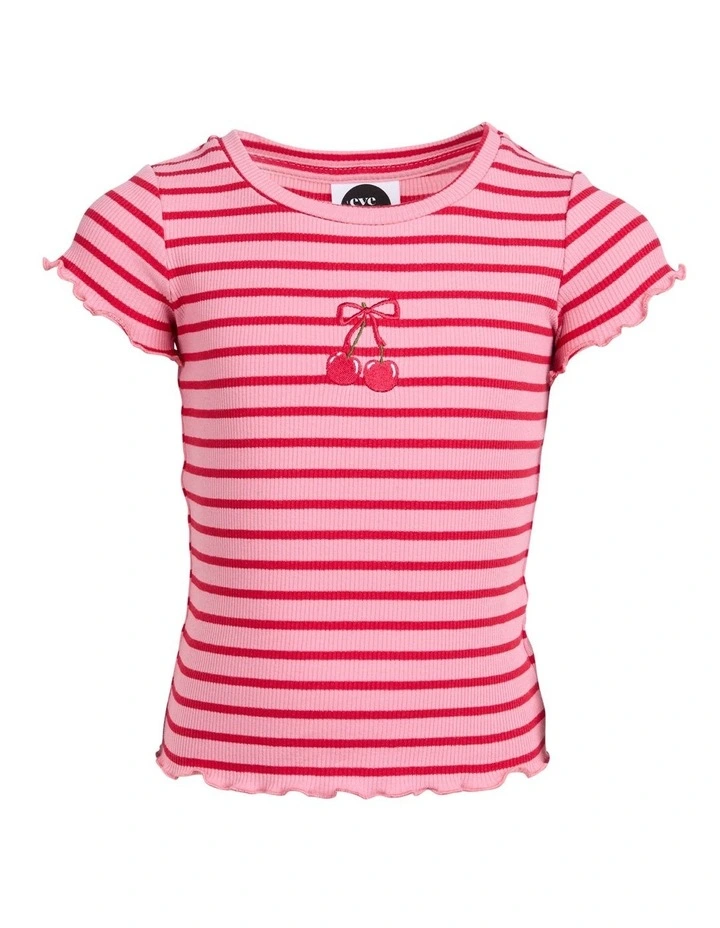 Betty Rib Tee (3 - 7 Years) in Pink image 5