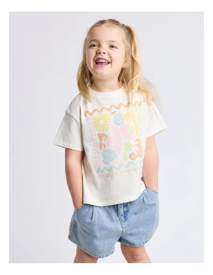 Tropical Tee (3 - 7 Years) in Vintage White image 1