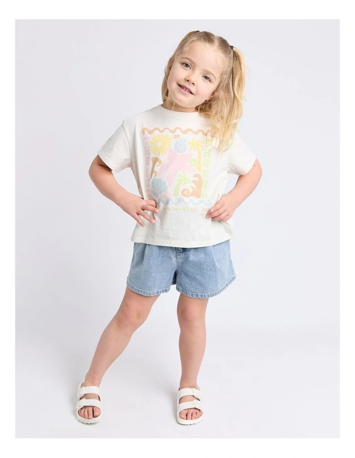 Tropical Tee (3 - 7 Years) in Vintage White image 3