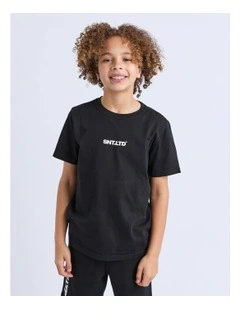 Podium Tee (8-16 Years) in Black