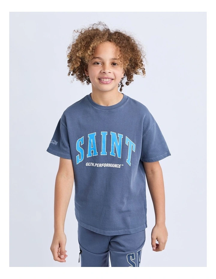 Baseline Tee (8-16Years) in Blue image 1