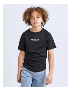 Trackside Tee (8-16 Years) in Black