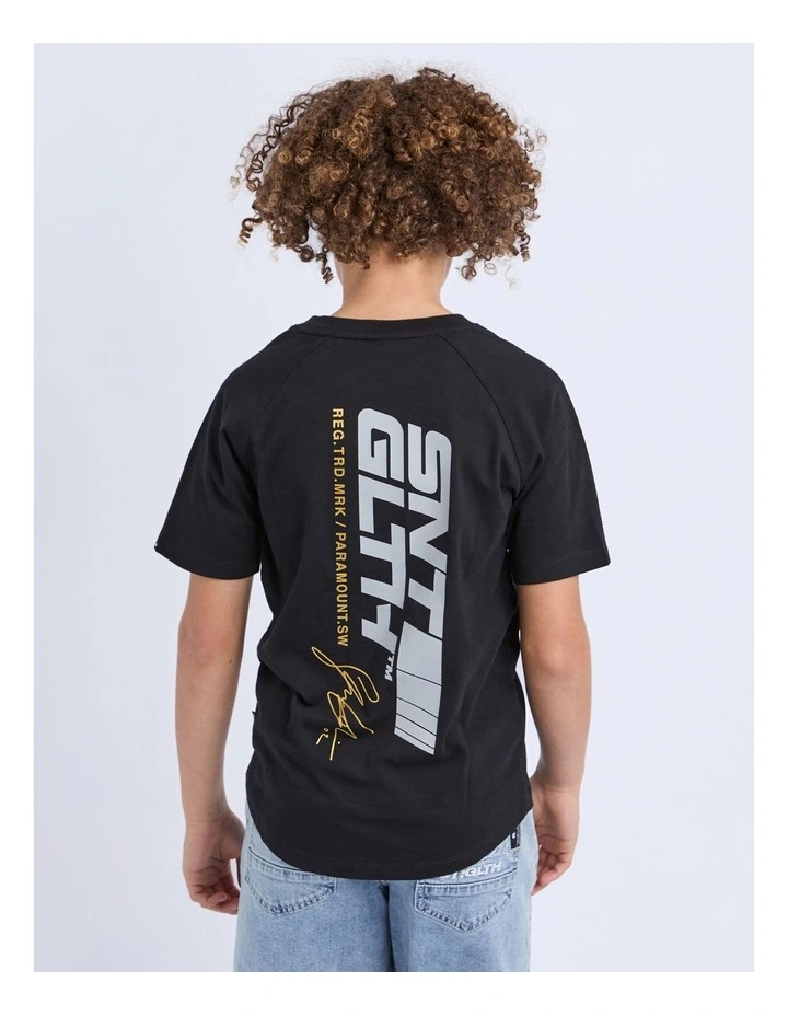 Trackside Tee (8-16 Years) in Black image 2