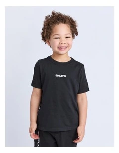 Podium Tee (3-7 Years) in Black