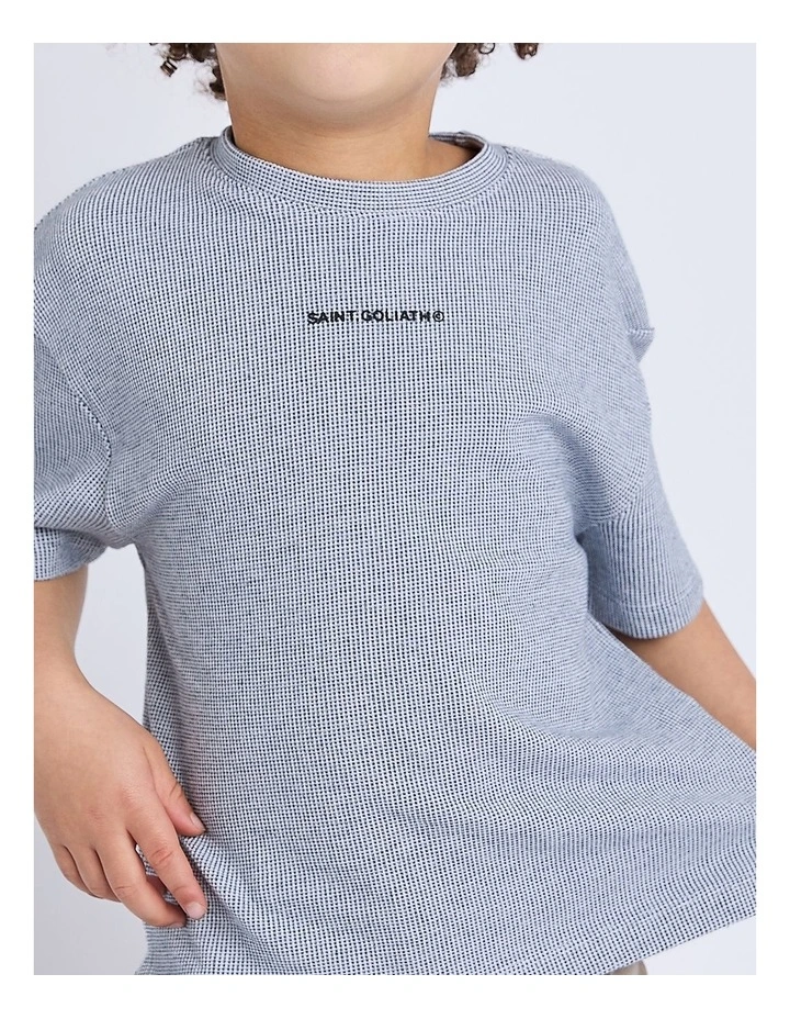 Waffle Tee (3-7 Years) in Grey image 4
