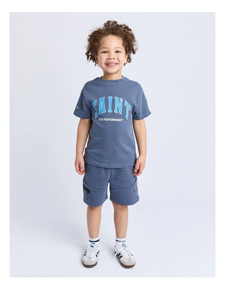 Baseline Tee (3-7 Years) in Blue image 4