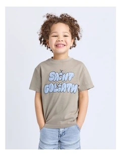 Streets Tee (3-7 Years) in Brown