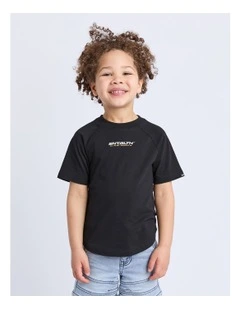 Trackside Tee (3-7 Years) in Black
