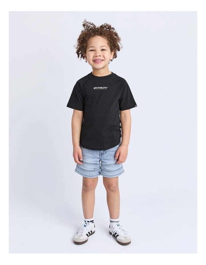 Trackside Tee (3-7 Years) in Black image 3