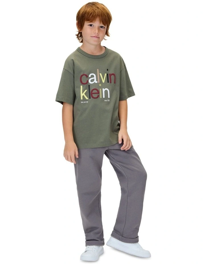 Logo Graphic Short Sleeve T-shirt in Green image 1