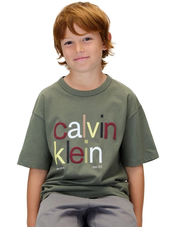 Logo Graphic Short Sleeve T-shirt in Green image 4