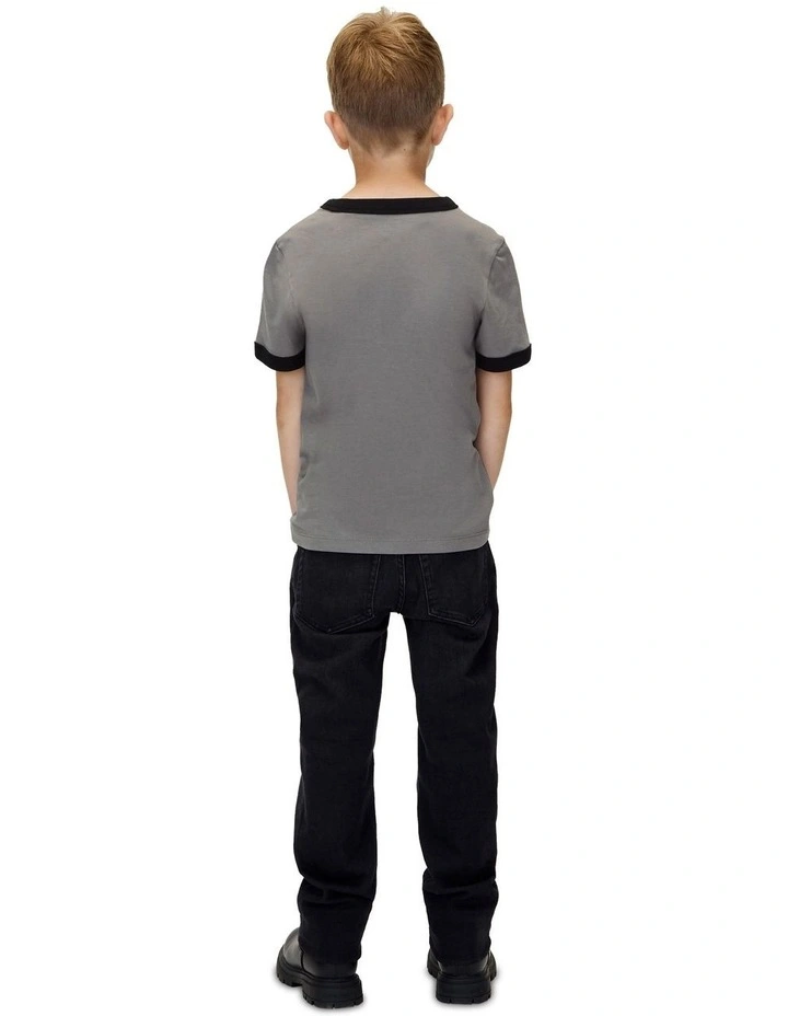 Ringer Logo Short Sleeve T-shirt in Grey image 2