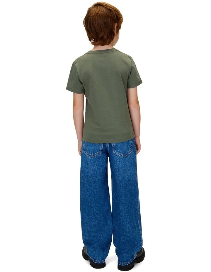 Monogram Short Sleeve T-shirt (8-16 Years) in Green image 2