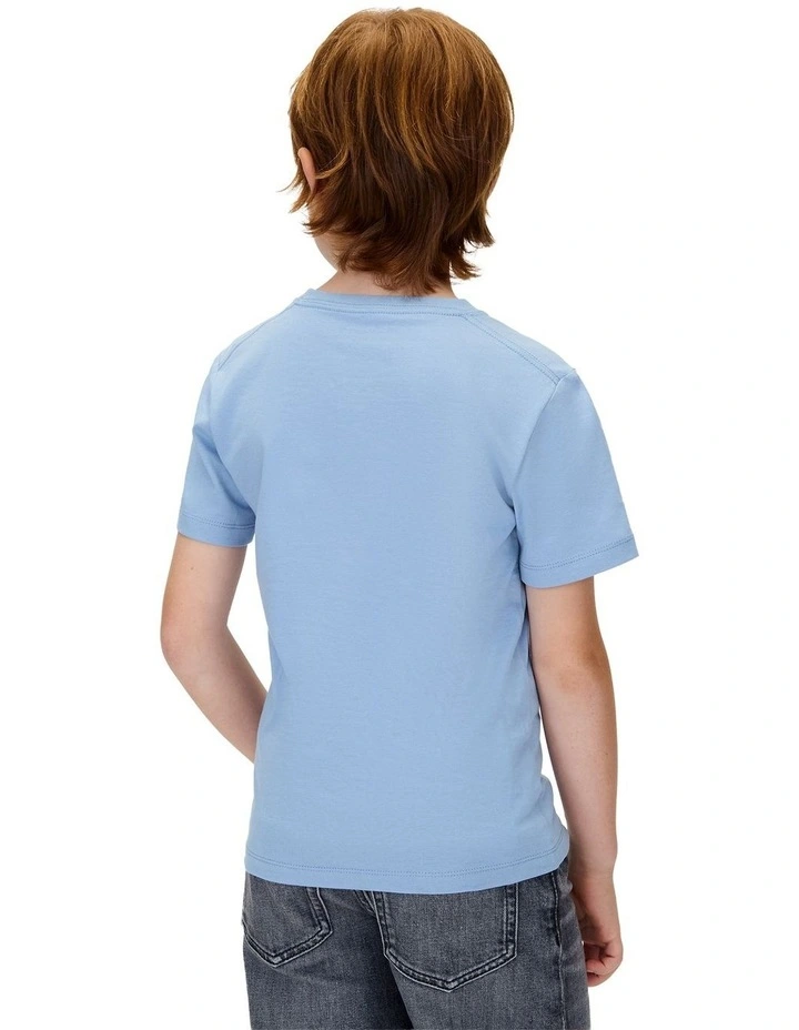 Monologo Short Sleeve T-shirt  (8-16 Years) in Blue image 2