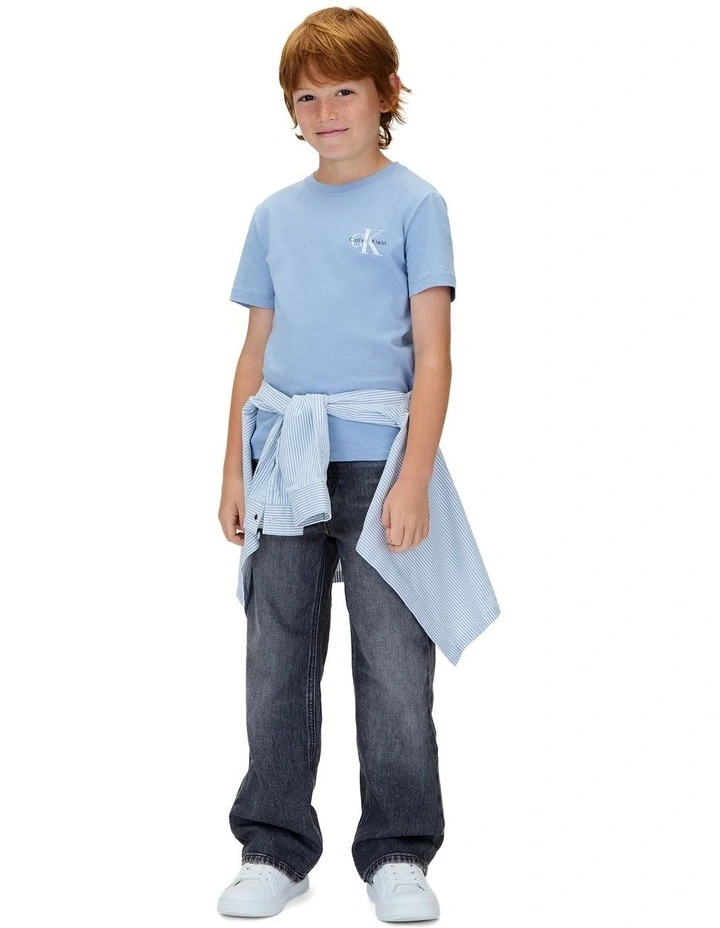 Monologo Short Sleeve T-shirt  (8-16 Years) in Blue image 4