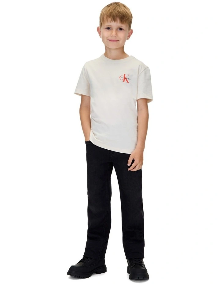 Monologo Short Sleeve T-shirt (8-16 Years) in Cream image 4