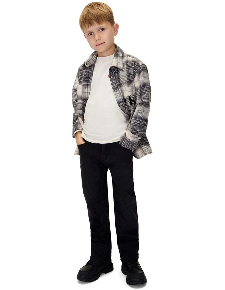 Monologo Short Sleeve T-shirt (8-16 Years) in Cream image 5