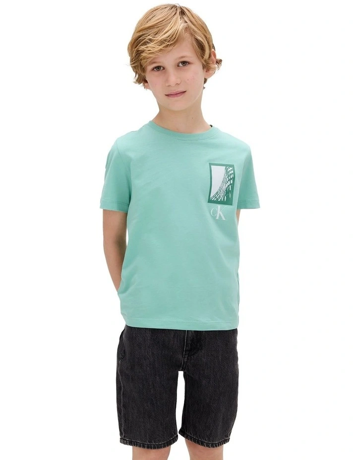 Seasonal Logo Short Sleeve T-shirt (8-16 Years) in Green image 1