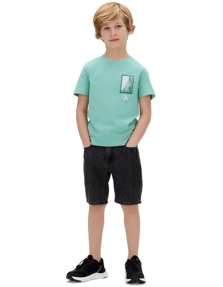 Seasonal Logo Short Sleeve T-shirt (8-16 Years) in Green image 3
