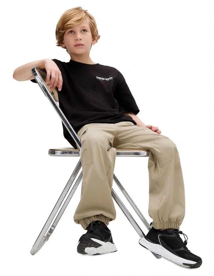 Relaxed Logo Back Print T-shirt (8-16 Years) in Black image 5