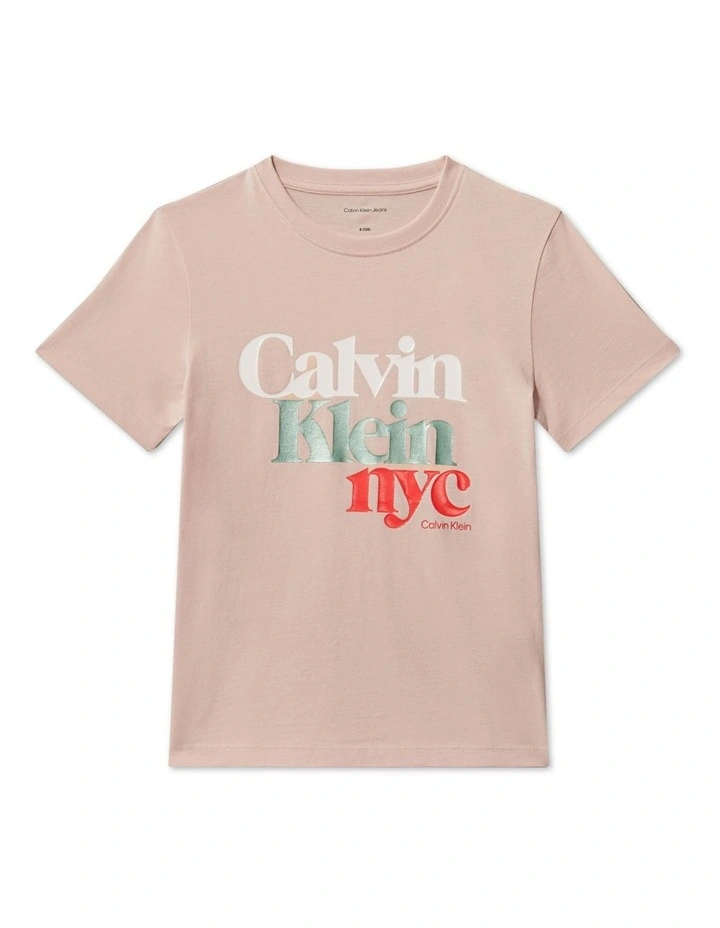 Pearl Signature NYC Regular Tee (8-16 Years) in Pink image 1