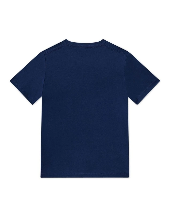 Monogram Chest Logo Tee (8-16 Years) in Blue image 2