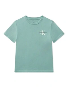 Monogram Chest Logo Tee (8-16 Years) in Green