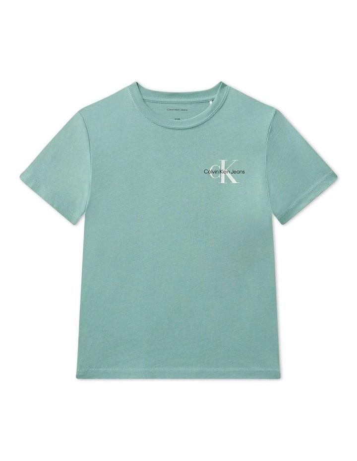 Monogram Chest Logo Tee (8-16 Years) in Green image 1