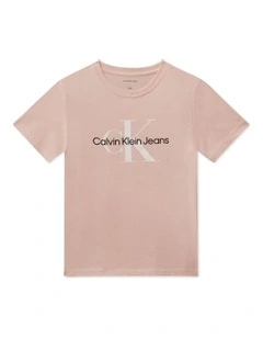 Monogram Short Sleeve T-shirt (8-16 Years) in Pink