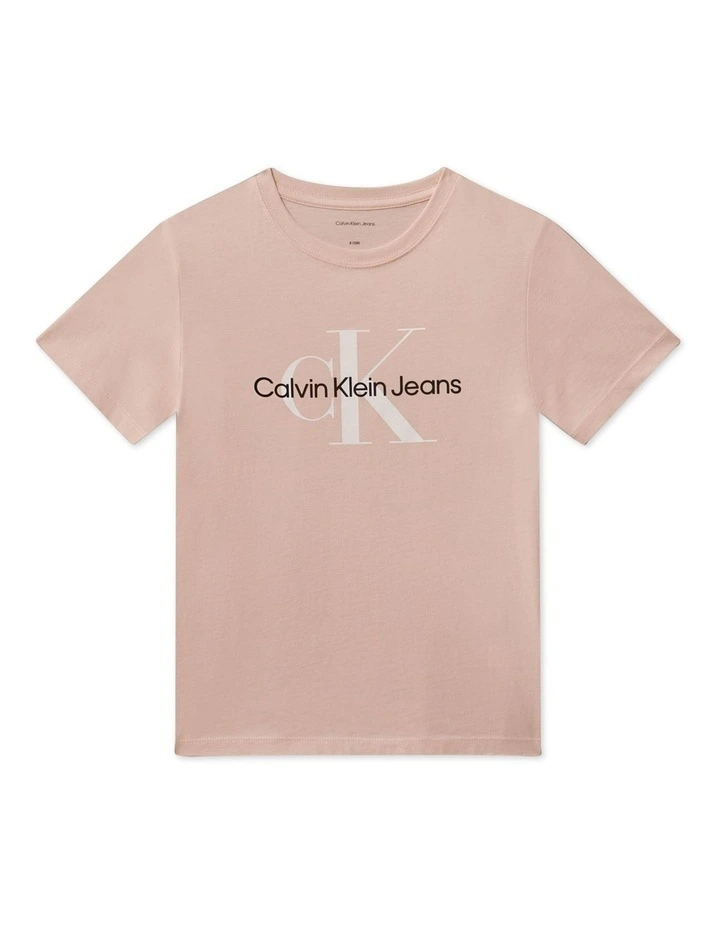 Monogram Short Sleeve T-shirt (8-16 Years) in Pink image 1