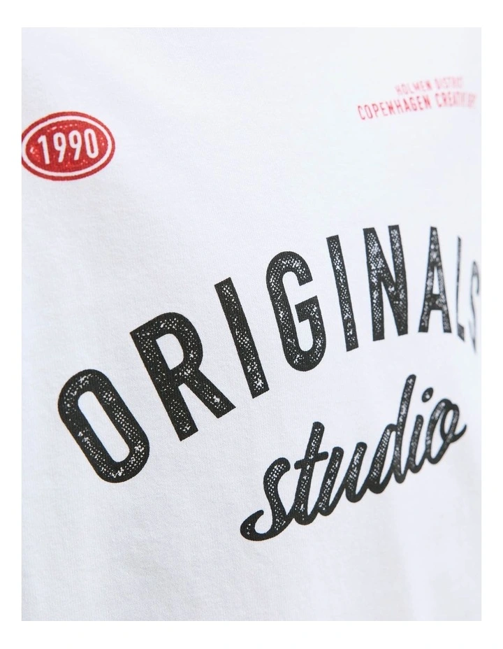Jorcambridge Ringer Front T-shirt in Bright White image 6