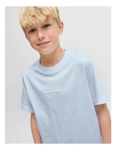 Norrebro Short Sleeve Crew Neck T-shirt in Skyway