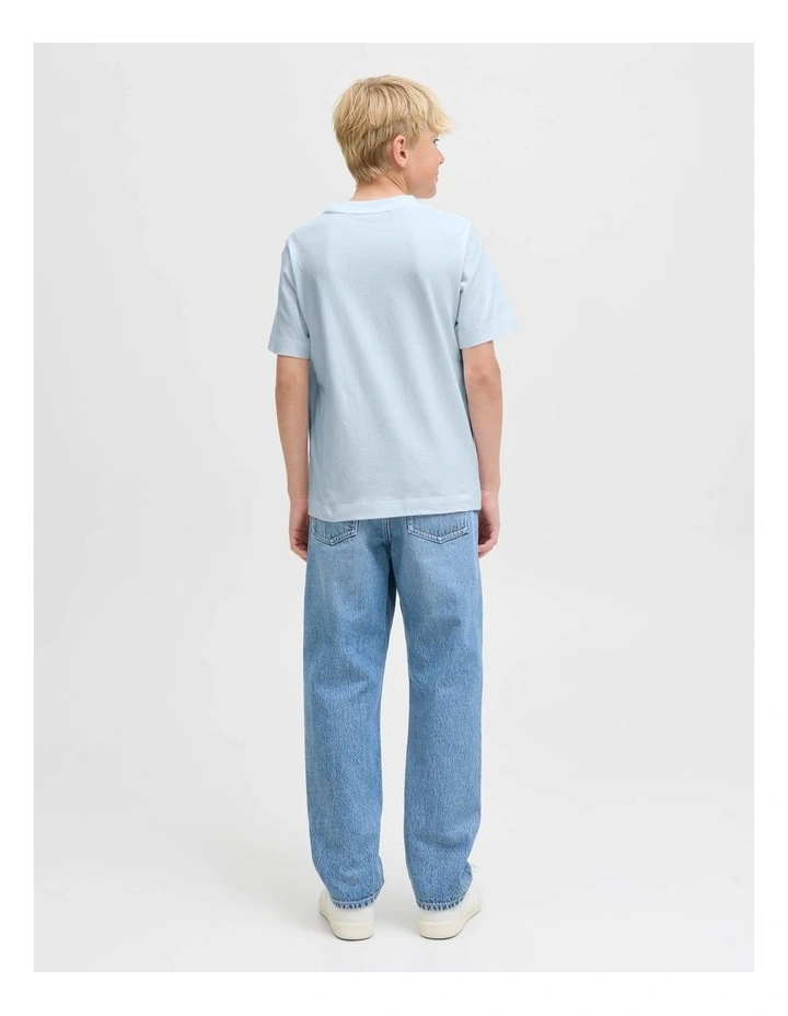 Norrebro Short Sleeve Crew Neck T-shirt in Skyway image 3