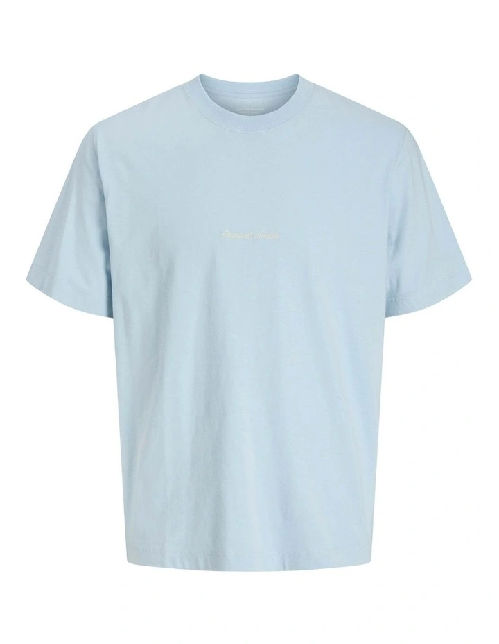 Norrebro Short Sleeve Crew Neck T-shirt in Skyway image 4