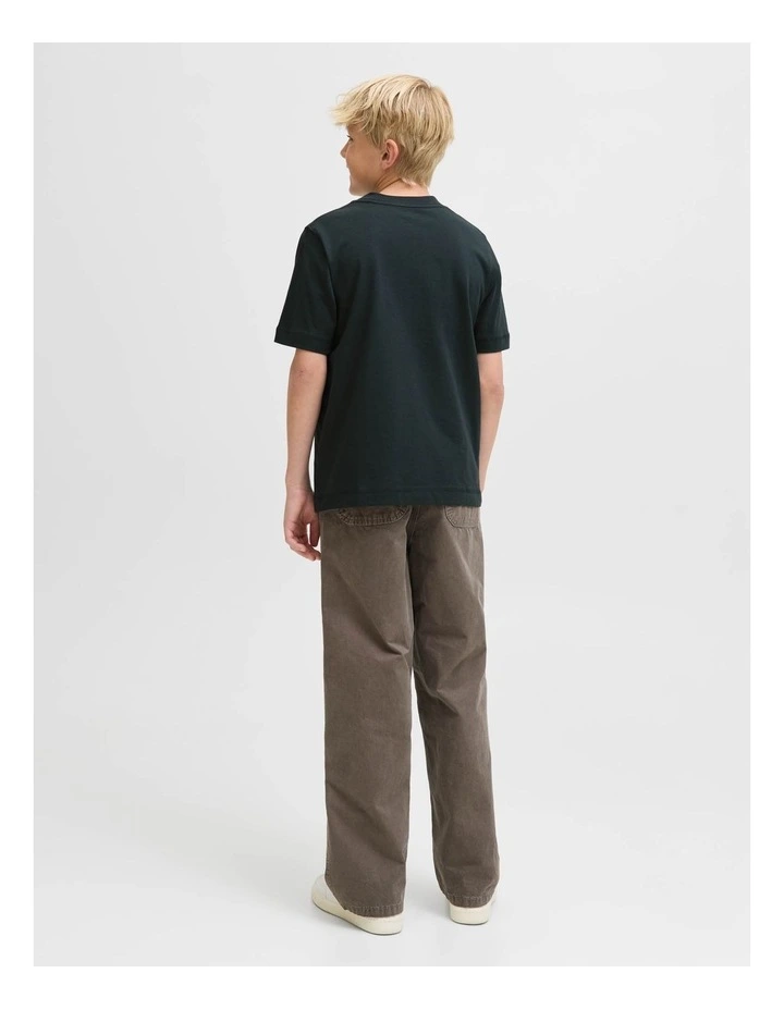 Norrebro Emb Short Sleeve Crew Neck T-Shirt in Forest River image 2