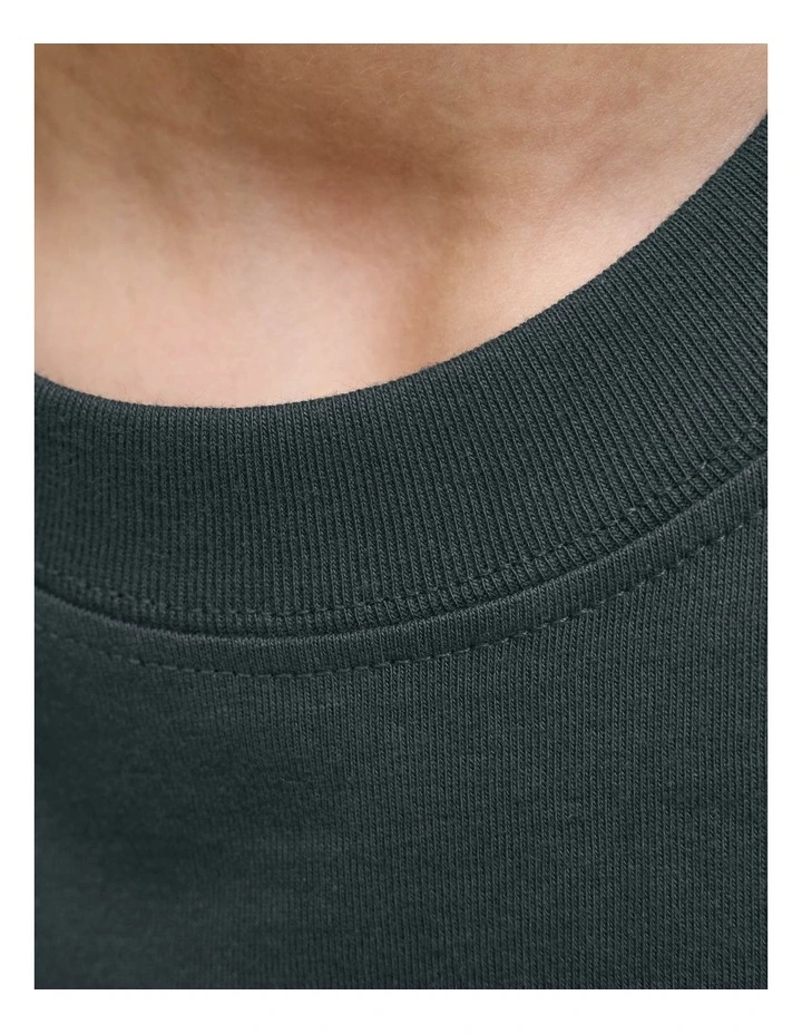 Norrebro Emb Short Sleeve Crew Neck T-Shirt in Forest River image 5