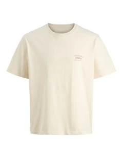Meadows Graphic Back Short Sleeve T-Shirt in Antique White