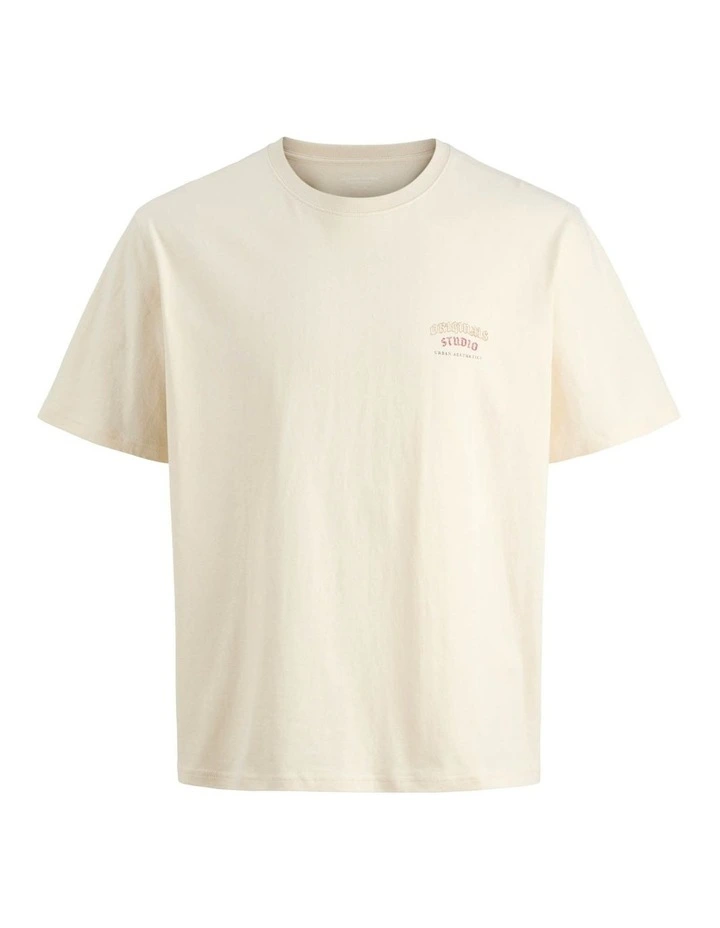 Meadows Graphic Back Short Sleeve T-Shirt in Antique White image 1