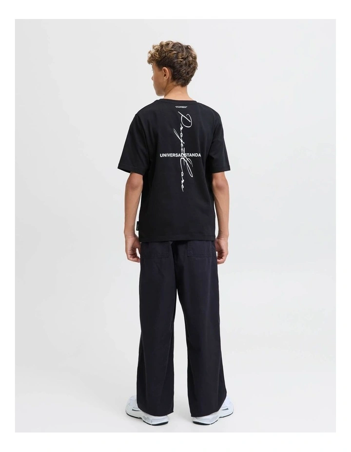 Jcocover Script Back T-Shirt in Black image 2