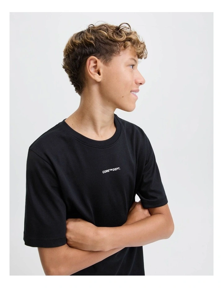 Jcocover Script Back T-Shirt in Black image 4