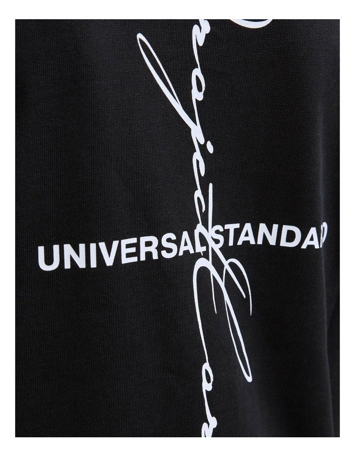 Jcocover Script Back T-Shirt in Black image 6