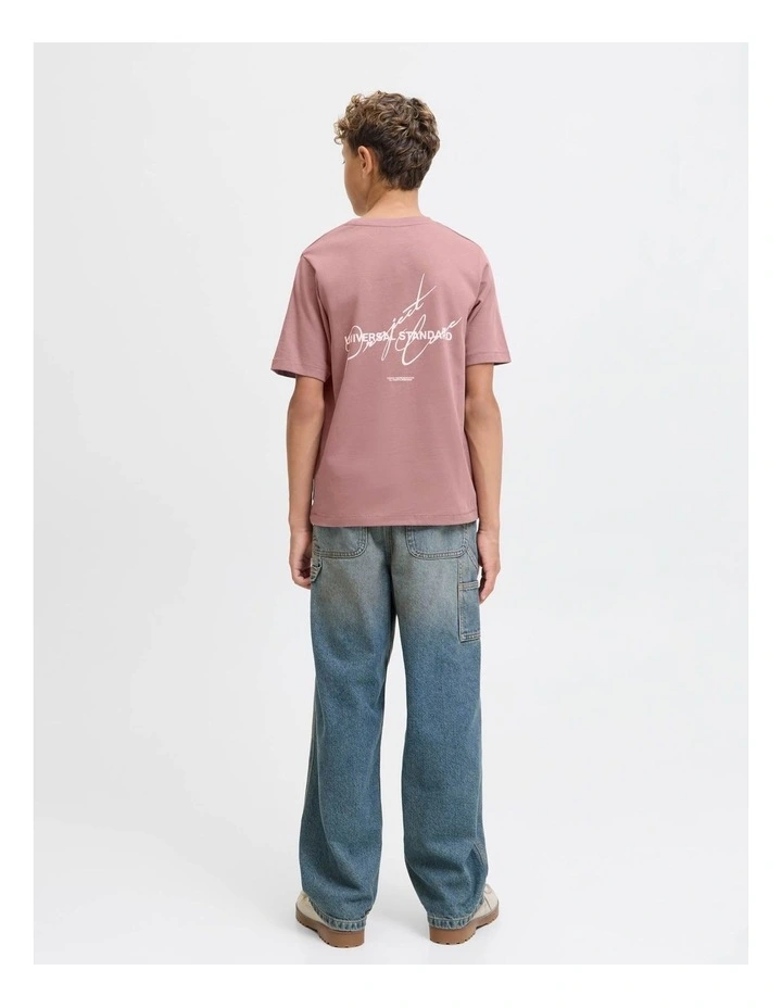 Jcocover Script Back T-Shirt in Grape Shake image 2