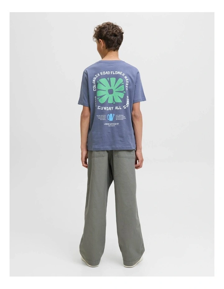 Flower Market Short Sleeve T-Shirt in Nightshadow Blue image 2
