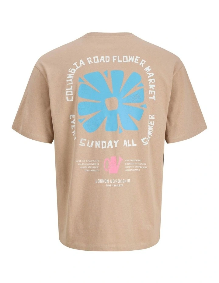 Flower Market Short Sleeve T-shirt in Stucco image 2