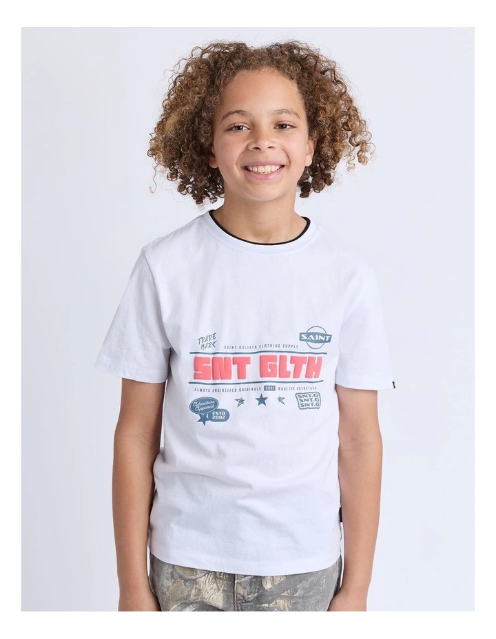 Rumble Tee (8-16 Years) in White image 1