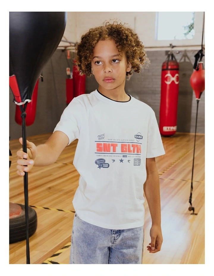 Rumble Tee (8-16 Years) in White image 3