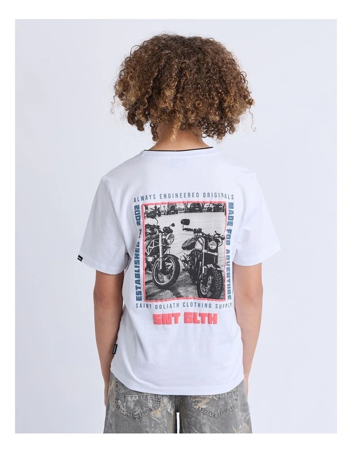 Rumble Tee (8-16 Years) in White image 4