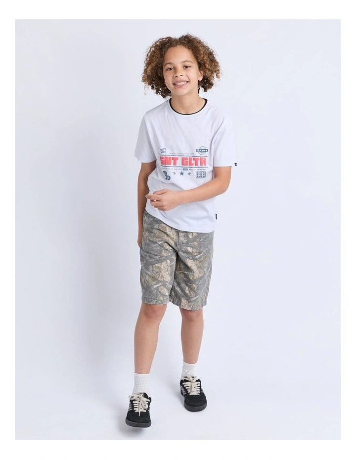 Rumble Tee (8-16 Years) in White image 5