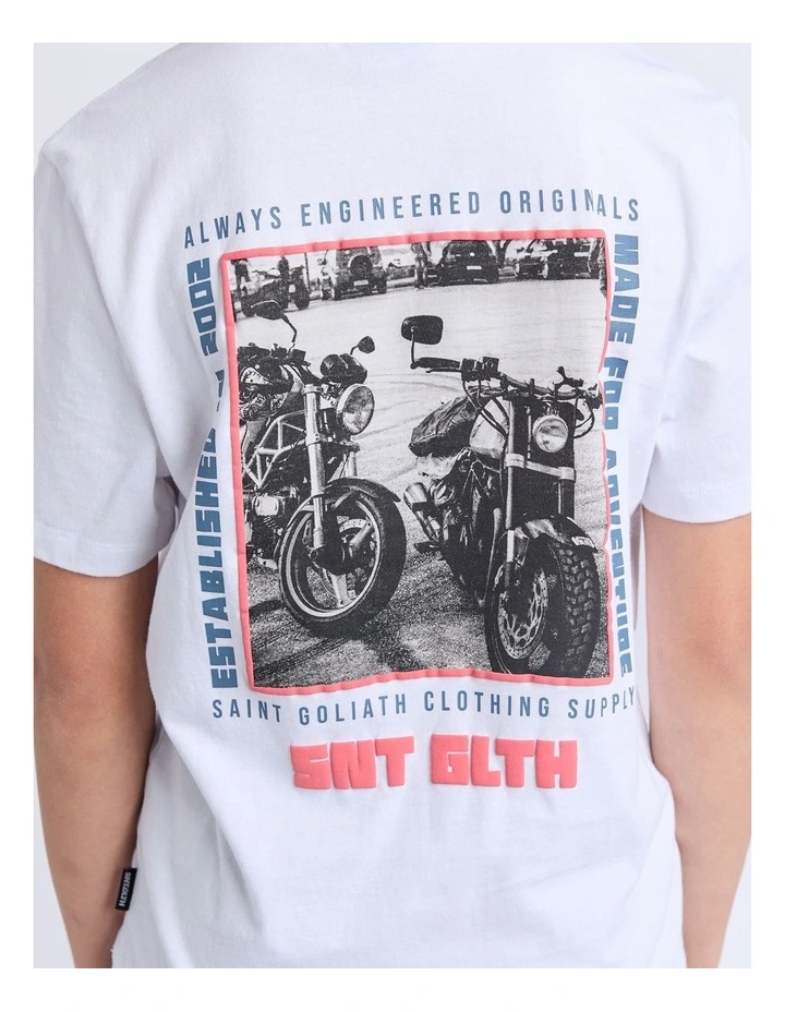 Rumble Tee (8-16 Years) in White image 6